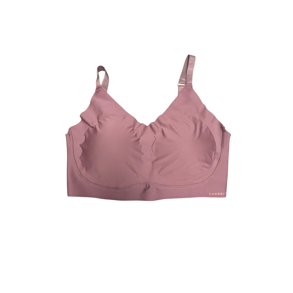Danskin Intimates Brown Seamless Bralette 3X Wireless Removable Pads 5456-66